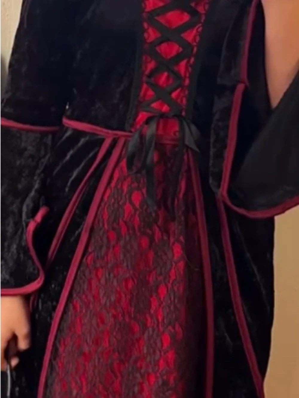 Kids Black and Red Gothic Vampire Costume - Brand